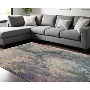 Photo of Blue Abstract Area Rug