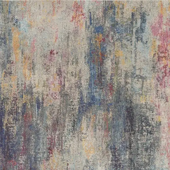 Blue Abstract Area Rug Photo 4