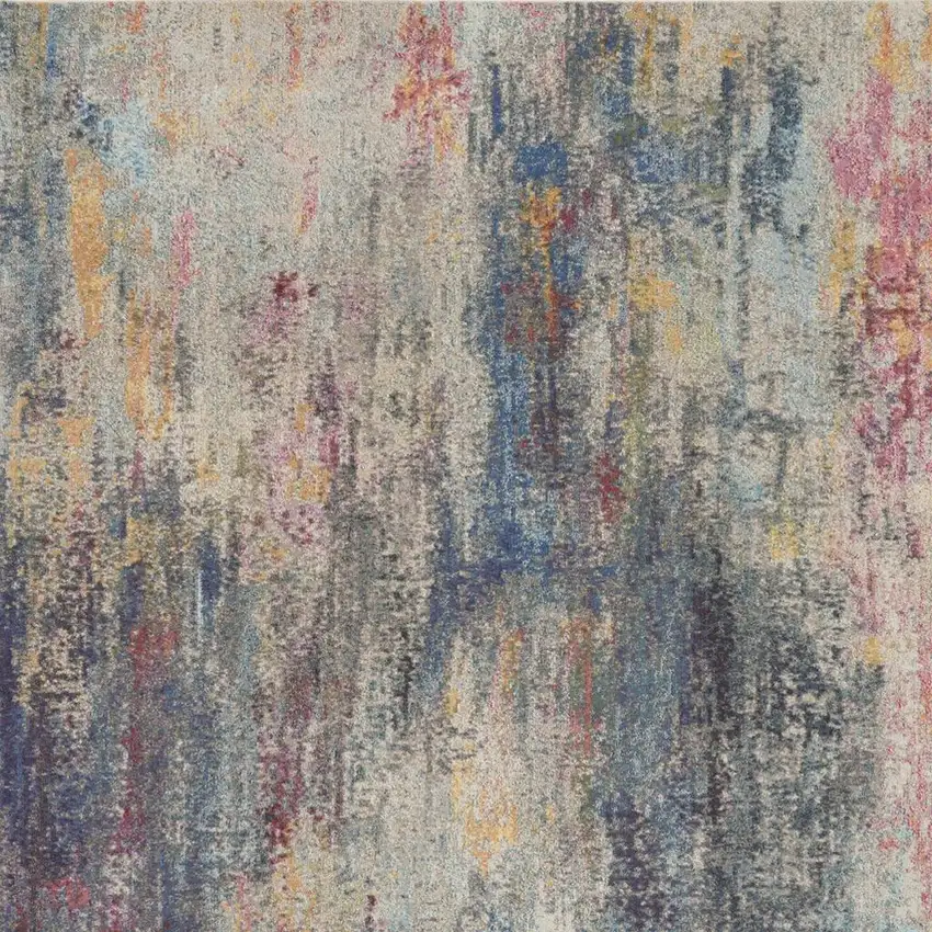 Blue Abstract Area Rug Photo 4