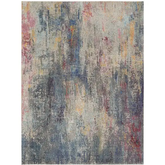 Blue Abstract Area Rug Photo 8