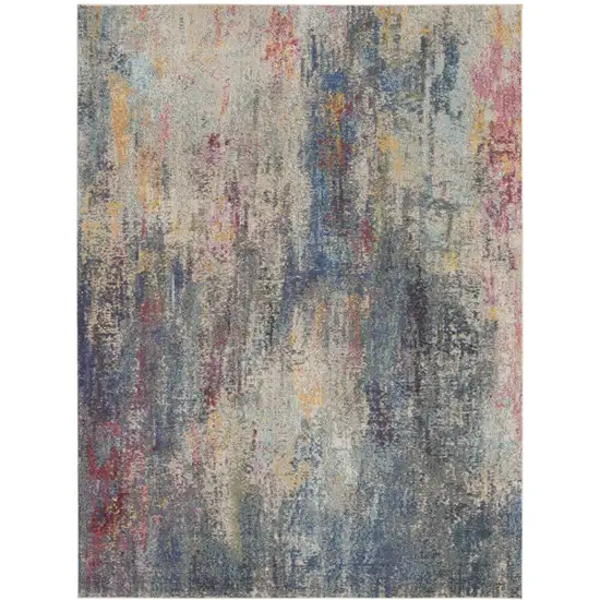 Blue Abstract Area Rug Photo 2