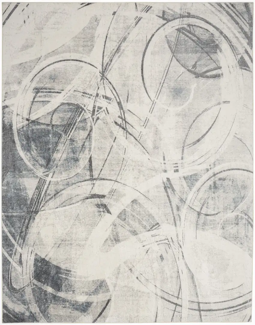 Blue Abstract Area Rug Photo 8