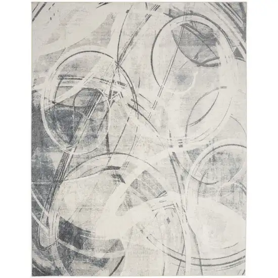 Blue Abstract Area Rug Photo 7