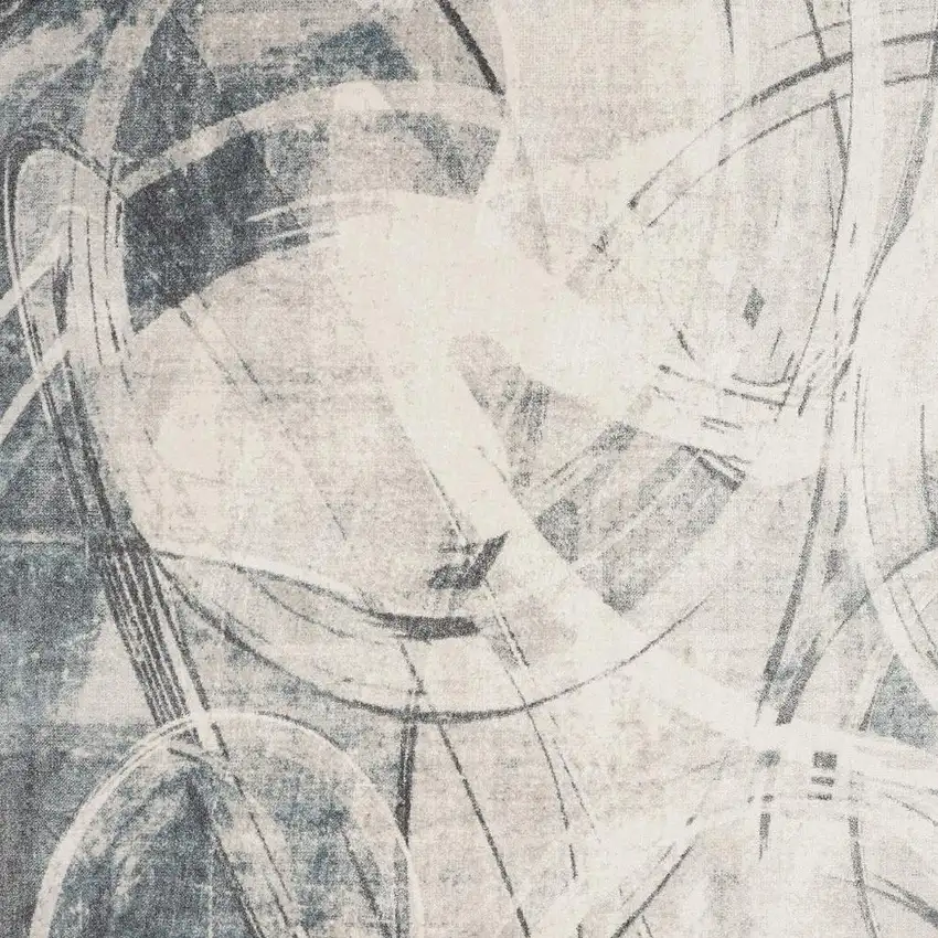 Blue Abstract Area Rug Photo 2
