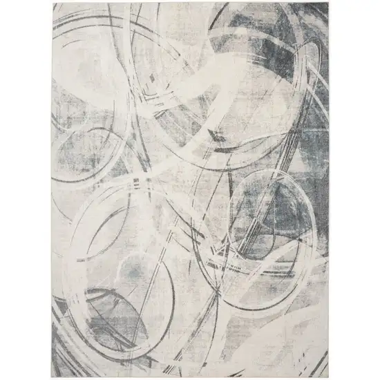 Blue Abstract Area Rug Photo 7