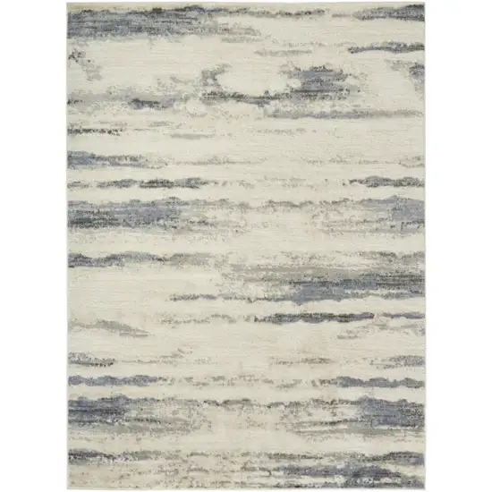 Blue Abstract Area Rug Photo 7