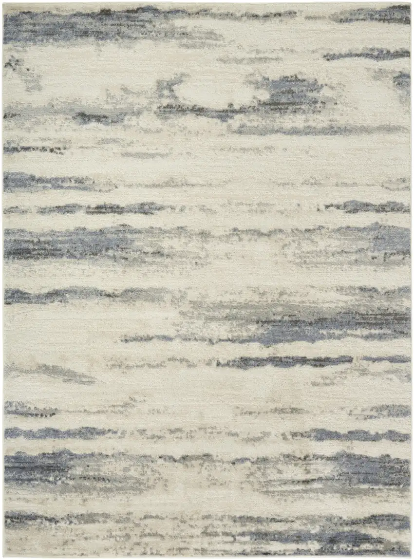 Blue Abstract Area Rug Photo 7