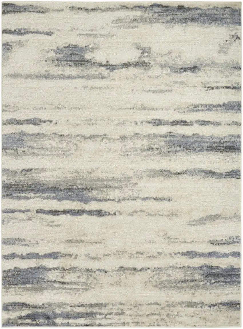 Blue Abstract Area Rug Photo 9
