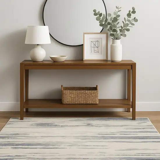 Blue Abstract Area Rug Photo 1