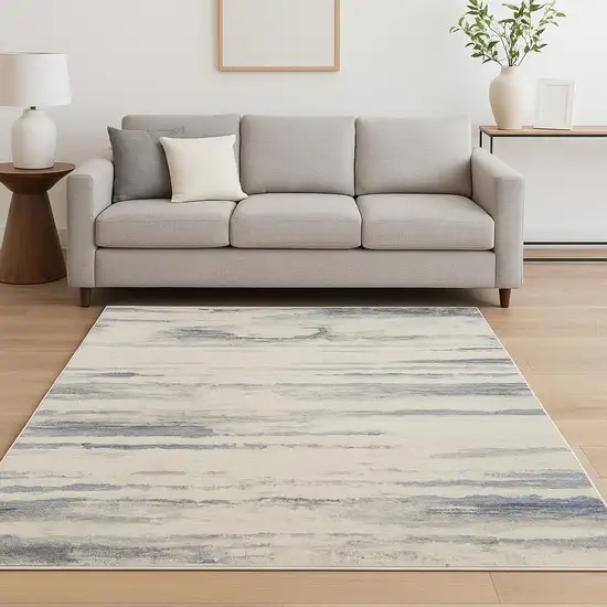 Blue Abstract Area Rug Photo 1