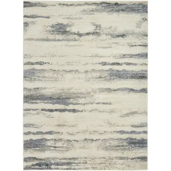 Blue Abstract Area Rug Photo 7