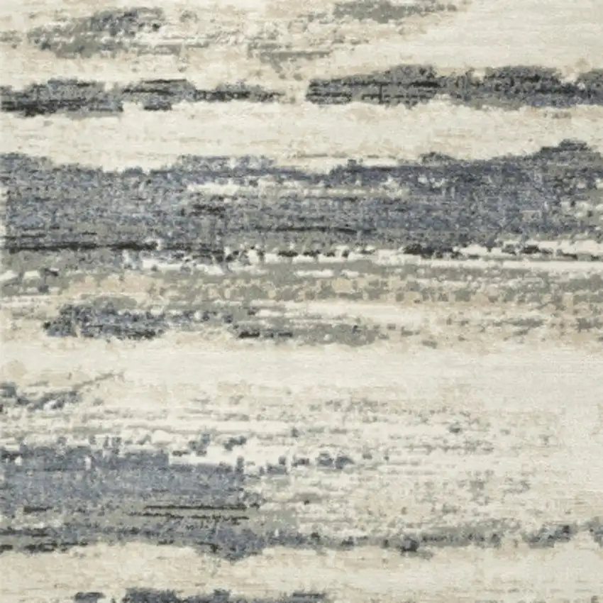 Blue Abstract Area Rug Photo 9