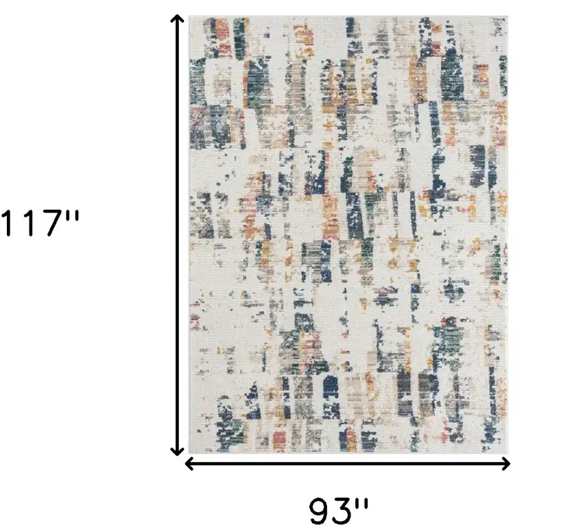 Blue Abstract Area Rug Photo 9