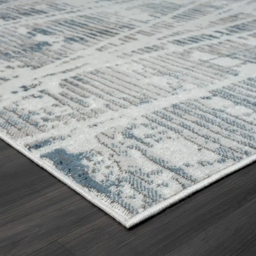 Blue Abstract Area Rug Photo 3
