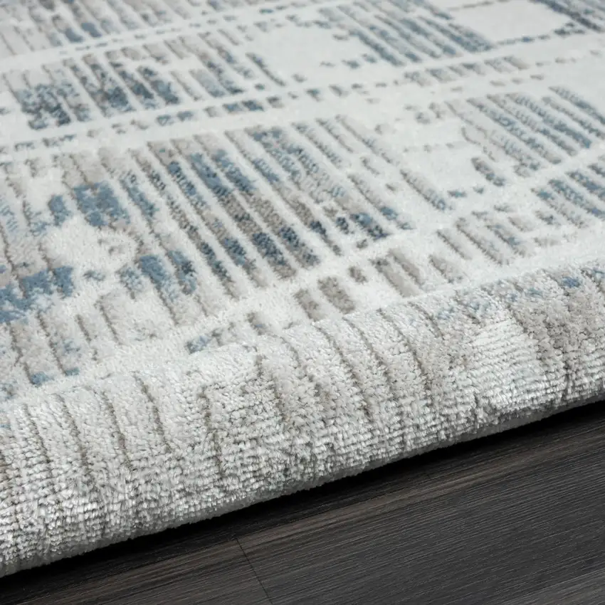 Blue Abstract Area Rug Photo 9