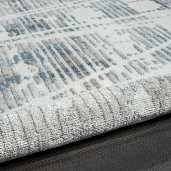 Blue Abstract Area Rug Photo 9