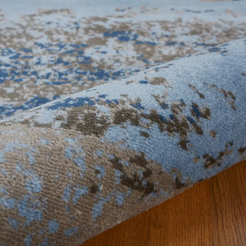 Blue Abstract Area Rug Photo 1