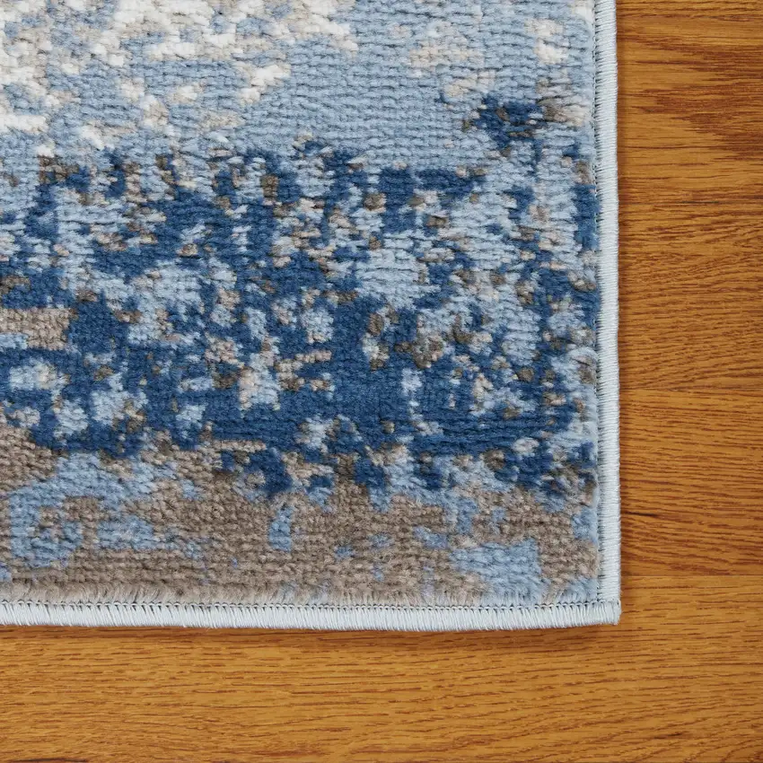 Blue Abstract Area Rug Photo 7