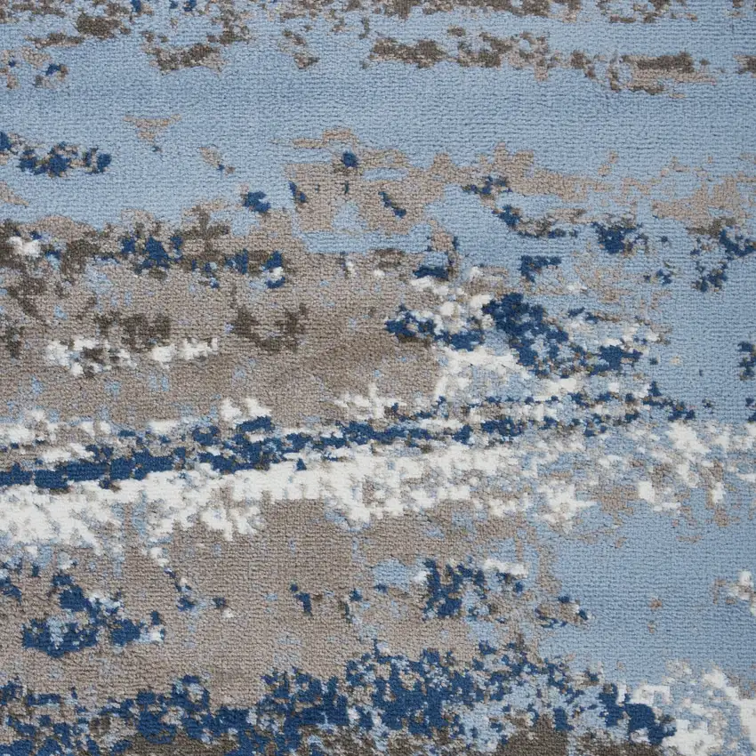 Blue Abstract Area Rug Photo 4