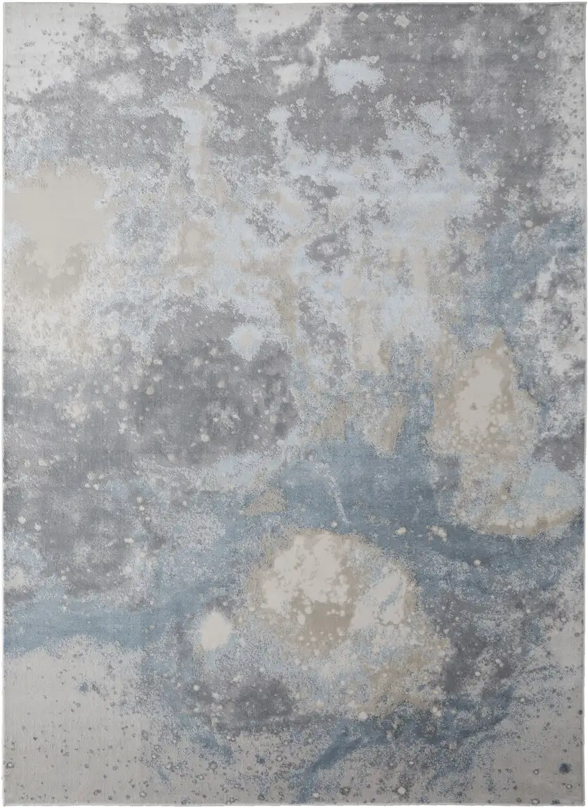 Blue Abstract Area Rug Photo 1