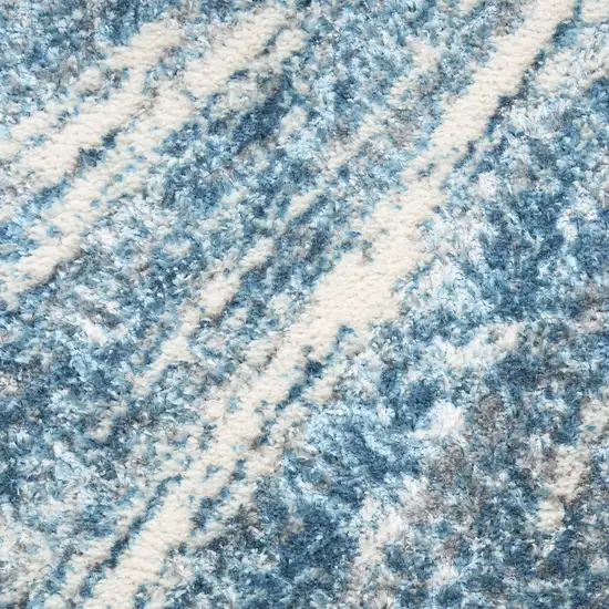 Blue Abstract Area Rug Photo 4