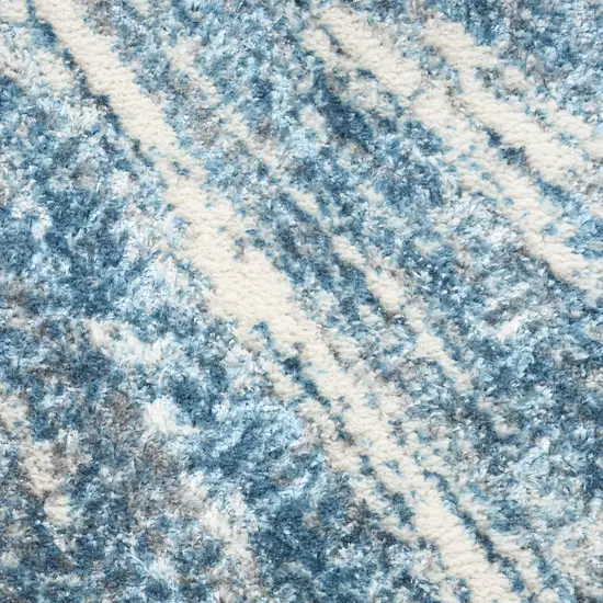 Blue Abstract Area Rug Photo 3