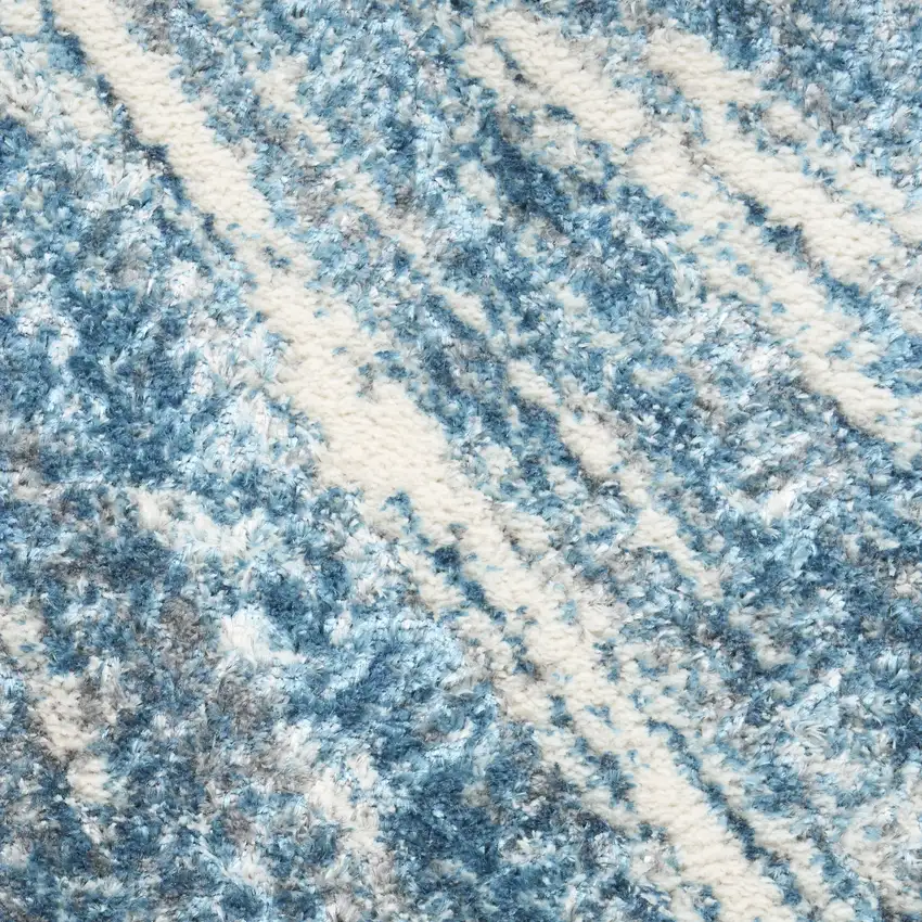 Blue Abstract Area Rug Photo 3