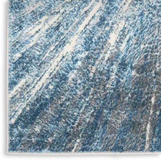 Blue Abstract Area Rug Photo 8