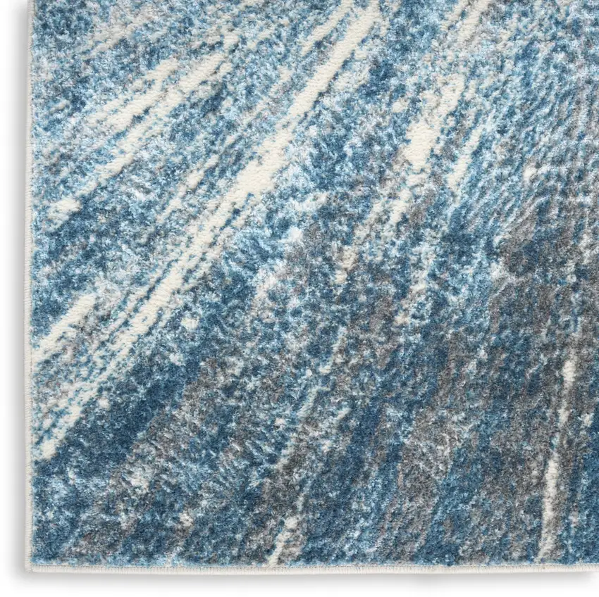 Blue Abstract Area Rug Photo 7