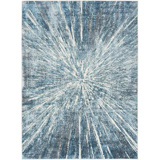 Blue Abstract Area Rug Photo 9