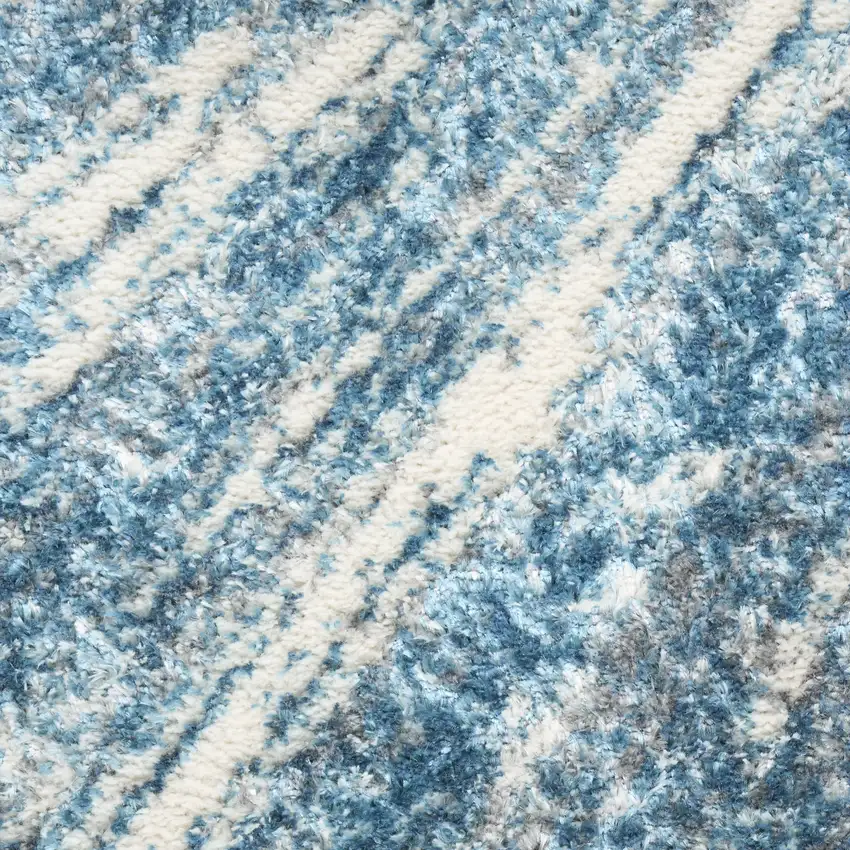 Blue Abstract Area Rug Photo 1