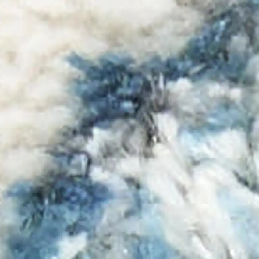 Blue Abstract Area Rug Photo 4
