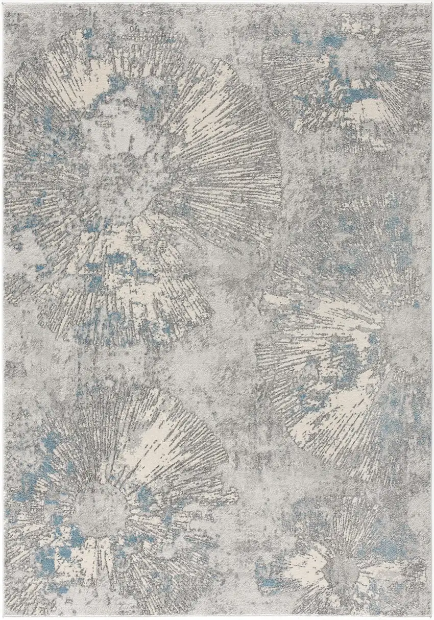 Blue Abstract Dhurrie Area Rug Photo 5