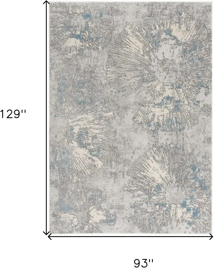 Blue Abstract Dhurrie Area Rug Photo 3