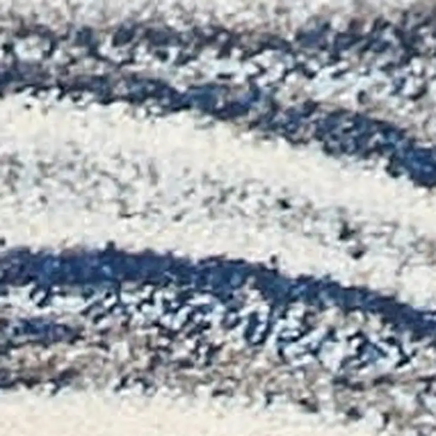 Blue And Beige Abstract Area Rug Photo 8