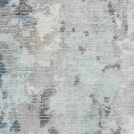 Blue Abstract Hand Loomed Area Rug Photo 4