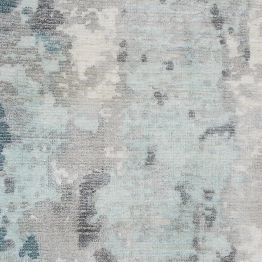 Blue Abstract Hand Loomed Area Rug Photo 4