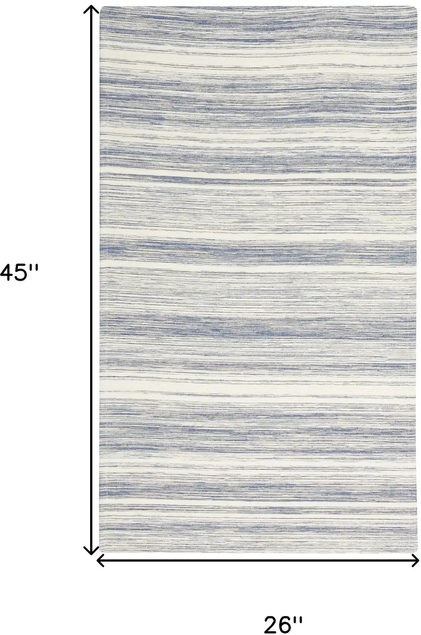 Blue Abstract Non Skid Area Rug Photo 3