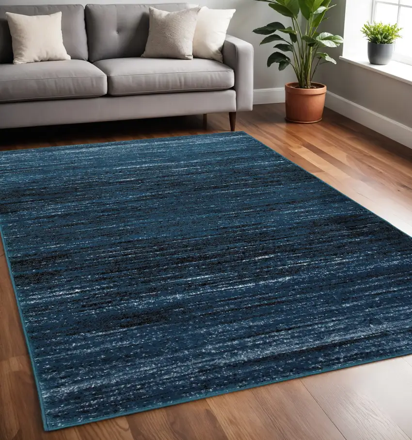 Blue Abstract Ocean Area Rug Photo 2