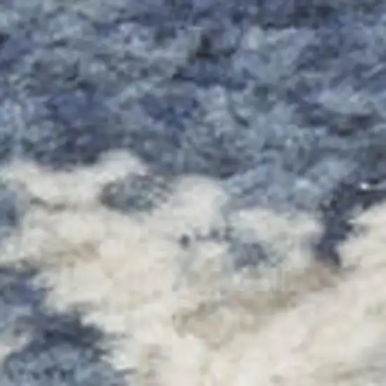Blue Abstract Power Loom Area Rug Photo 2