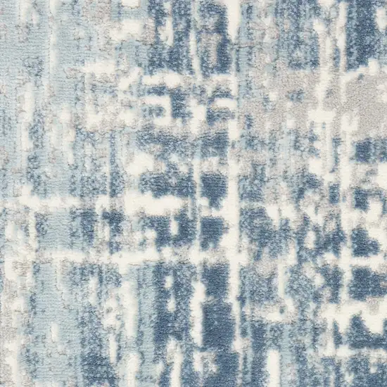 Blue Abstract Power Loom Area Rug Photo 4