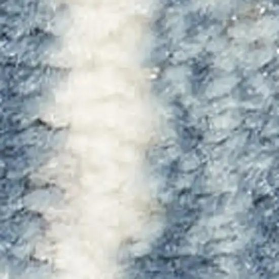 Blue Abstract Power Loom Area Rug Photo 2