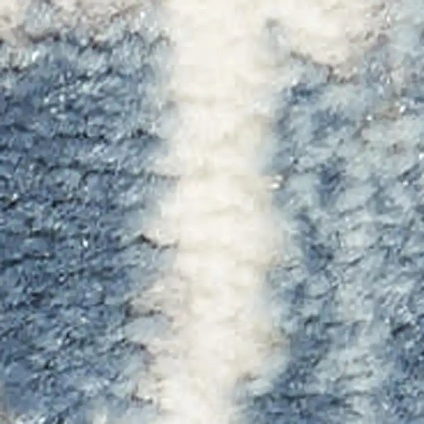 Blue Abstract Power Loom Area Rug Photo 3