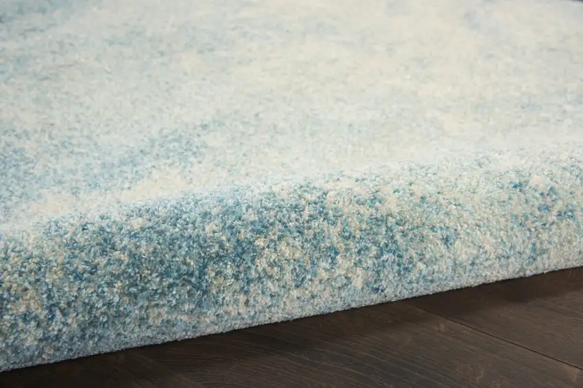 Blue Abstract Power Loom Area Rug Photo 9