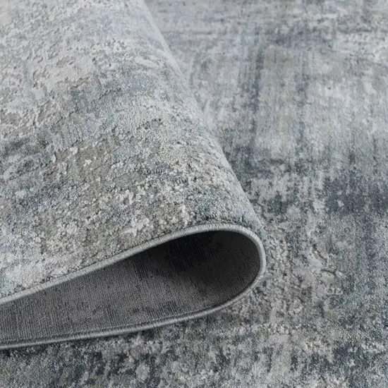 Blue Abstract Power Loom Area Rug Photo 5