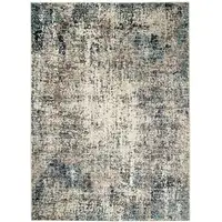 Photo of Blue Abstract Power Loom Area Rug