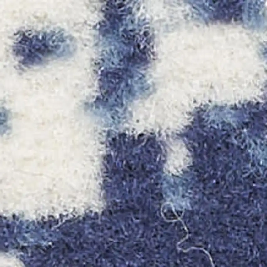 Blue Abstract Power Loom Area Rug Photo 4
