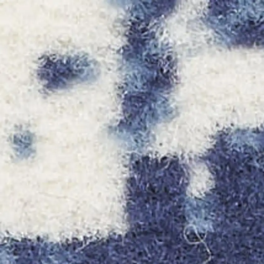 Blue Abstract Power Loom Area Rug Photo 4