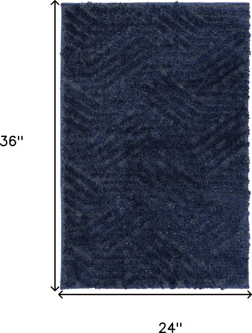 Blue Abstract Power Loom Area Rug Photo 3