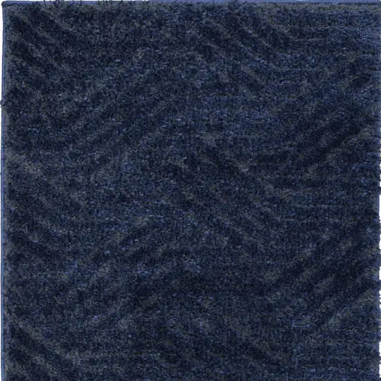 Blue Abstract Power Loom Area Rug Photo 9